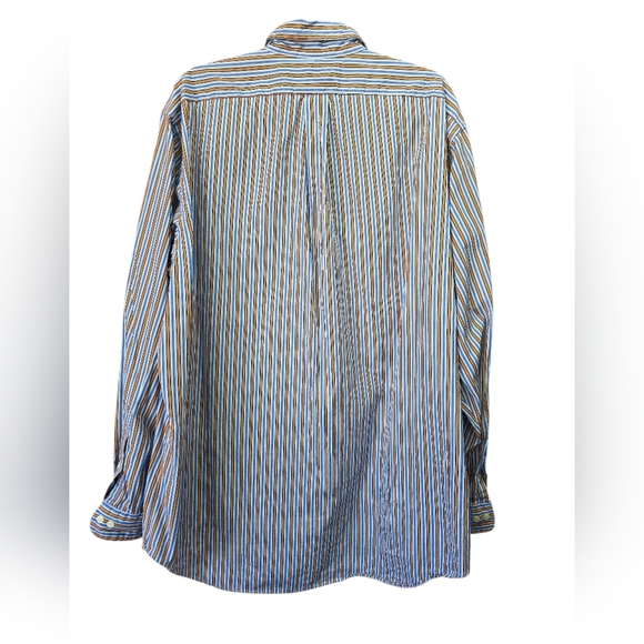 Ralph Lauren Classic Fit XL Striped Button Down Shirt Red Pony Preppy Business - Picture 2 of 4